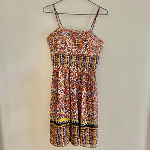 Vintage Oleg Cassini Orange Red Sundress Size 4